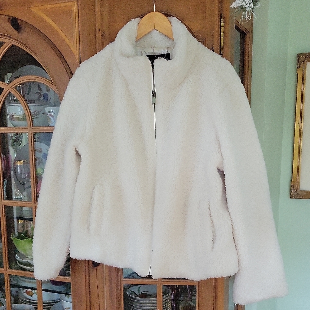 Rachel Zoe Soft Cream Teddy Jacket